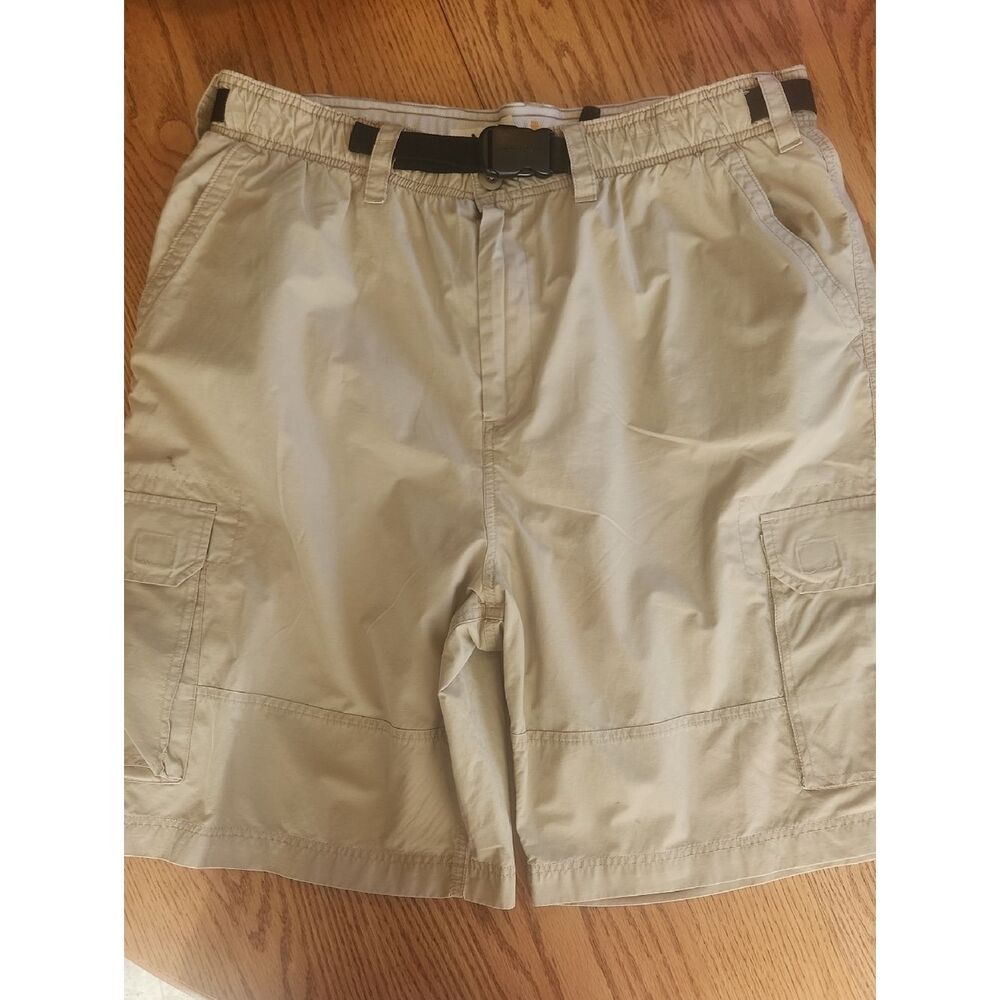W33 Men's Old Navy Cargo Shorts in Khaki Lightweight Self Belt & Velcro Pockets